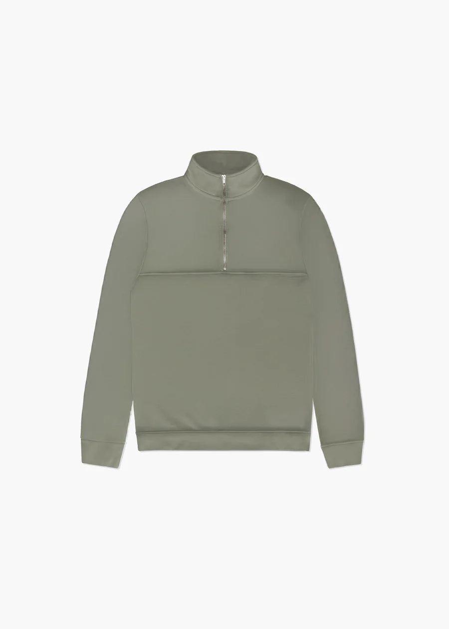 COTTON QUARTER ZIP SWEATSHIRT