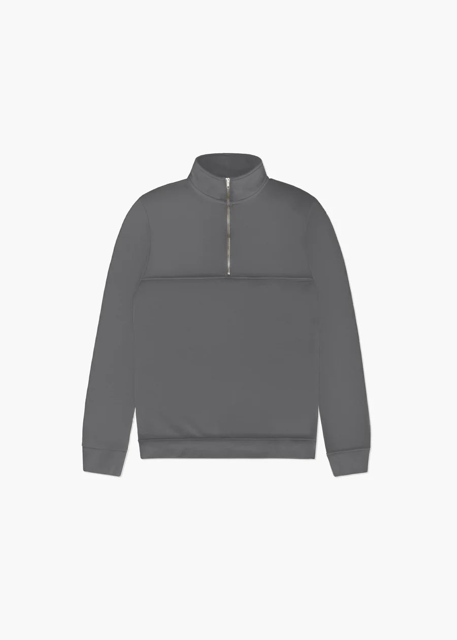 COTTON QUARTER ZIP SWEATSHIRT